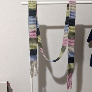Colorful Striped Knit Scarf